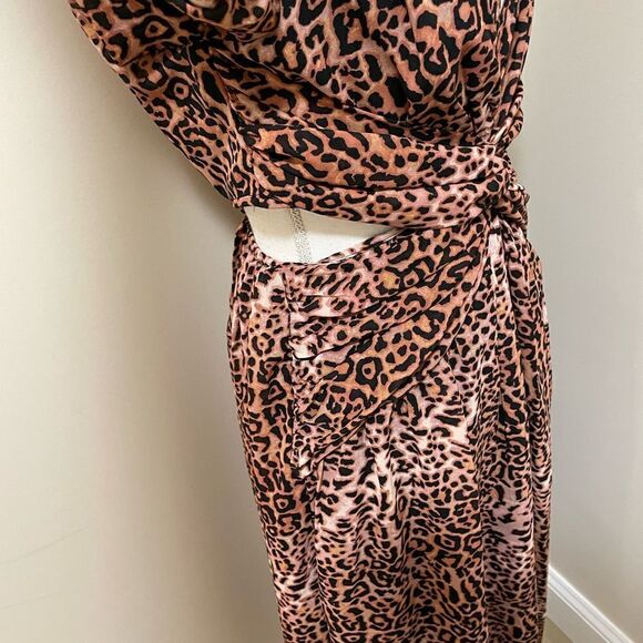 New Anthropologie Ranna Gill Leopard print cut out Dress size SP New - Picture 5 of 13
